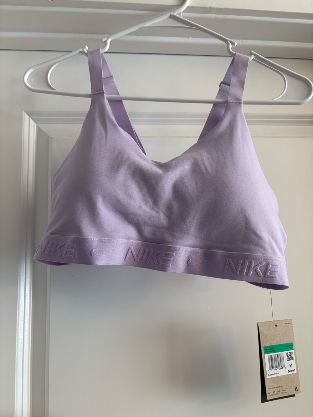 Nike Women’s Lavender Indy Sports Bra - Soft Lilac